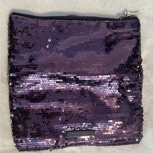 BCBGeneration Sparkling Purple Sequin Cosmetic Bag
